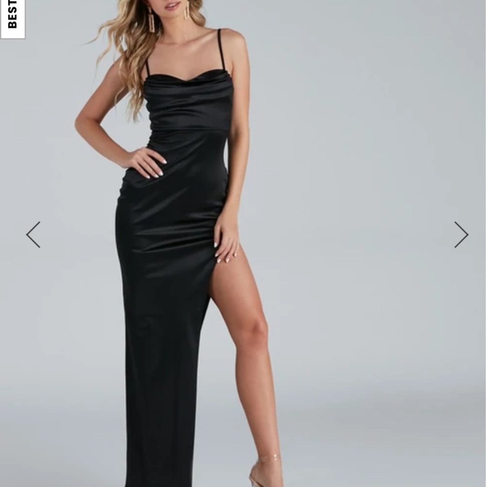 Black Satin Dress